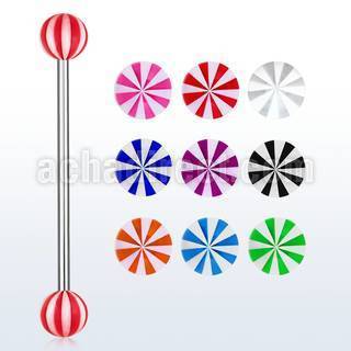 bbivbe5 barbell industrial acero quirurgico 316l bolas acrilicas uv pelota playa 5mm distribuidor mayorista