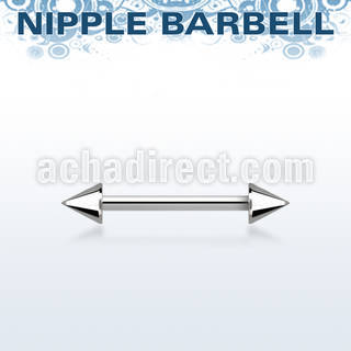 bbnpcn 1 6mm 316l steel nipple barbell with two 4mm cones
