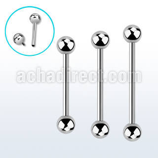 bbsin barbell lengua acero quirurgico bolas 5mm rosca interna mayorista