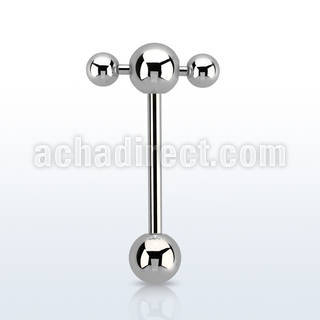 bbspnb4 steel spinner tongue barbell w two 4mm balls.