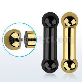 bbt0 barbell lengua acero 316l pvd 8mm bolas rosca interna 10mm mayorista