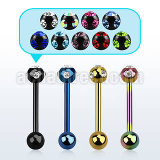 bbtc3 barbell lengua acero quirurgico anodizado bola multi joya 6mm bola lisa 6mm inferior distribuidor