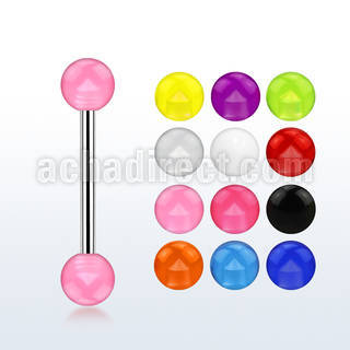 bbuv5 barbell lengua acero 316l bolas acrilicas uv 5mm 16mm distribuidor