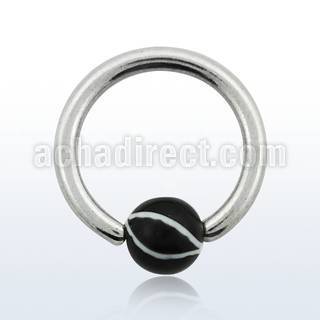 bcae5 aro bola presion acero quirurgico bola cierre acrilica 5mm lineas blancas distribuidor mayorista