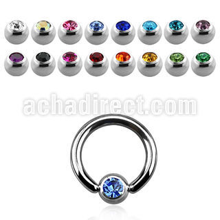 bcec4 316l steel closure ring w 4mm closure ball w crystal