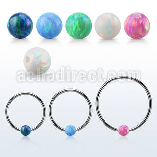 bcr14o5l aro bola presion diametro acero 316l bola cierre 5mm opalo usar como arete venta