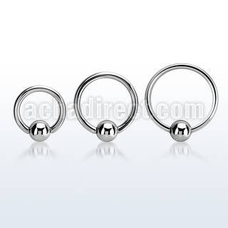 bcr16g 316l steel ball closure ring, 16g (1.2mm) w a 4mm ball