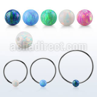 bcr16o5l aro bola presion diametro acero 316l bola cierre 5mm opalo usar como arete distribuidor mayorista
