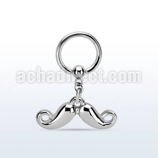 bcrg519 aro bola presion acero 316l colgante bigote liso distribuidor mayorista