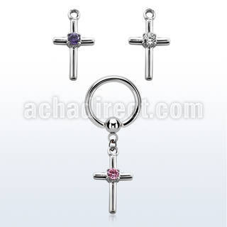 bcrgz394 aro bola presion acero 316l cruz zirconia centro mayorista