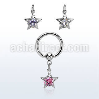 bcrgz414 aro bola presion acero 316l colgante estrella zirconia redonda medio plata distribuidor