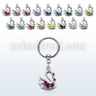 bcrs472 aro bola presion acero 316l cisne colgado cristal distribuidor mayorista