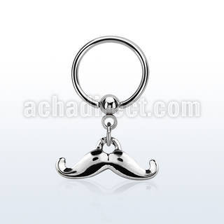 bcrs517 aro bola presion acero 316l bigote liso colgado mayorista
