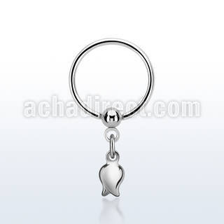 bcrs767 aro acero quirurgico 316l bola presion colgante tulipan plata venta