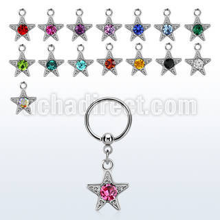 bcrssar 316l steel bcr 1.2mm w a a round crystal studded star
