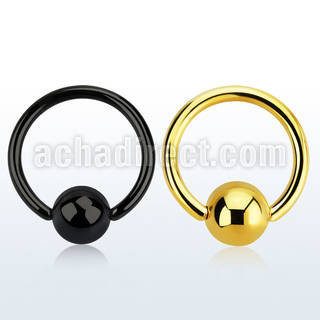 bcrt12g aro bola presion acero quirurgico pvd negro 2mm bola 8mm mayorista