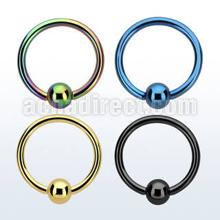 bcrt18 aro bola presion acero quirurgico pvd negro 1mm bola 3mm al por mayor