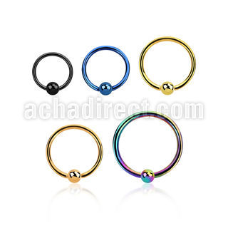 bcrt20 0 8mm pvd 316l steel ball closure ring with 3mm ball
