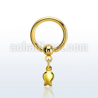 bcrtg767 aro bola presion acero 316l pvd dorado colgante tulipan oro venta