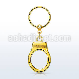 bcrts765 aro bola presion acero 316l pvd negro dorado colgante esposas grabado freedom oro mayorista