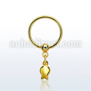 bcrts767 aro bola presion acero 316l pvd dorado colgante tulipan oro distribuidor mayorista