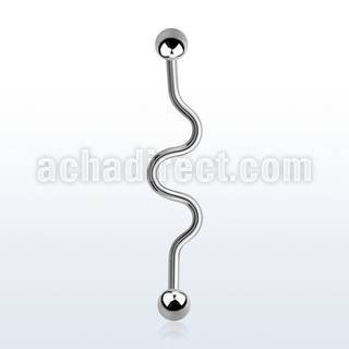 bda14 barbell industrial zig zag acero quirurgico bolas 5mm distribuidor