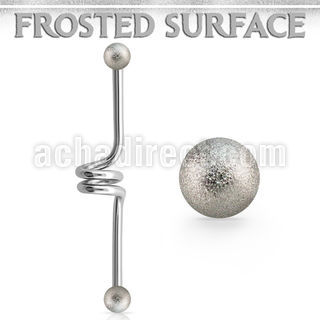 bdcfo4 steel industrial twister barbell 5mm frosted steel balls