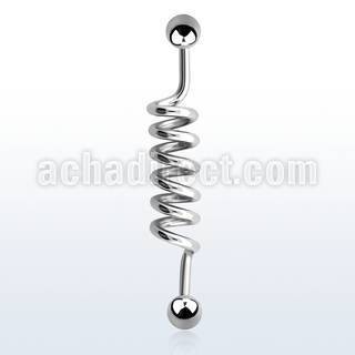 bdd14 barbell industrial espiral acero quirurgico conos 5mm venta