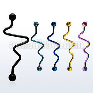 bdte14 barbell industrial corazon acero quirurgico anodizado bolas 5mm al por mayor