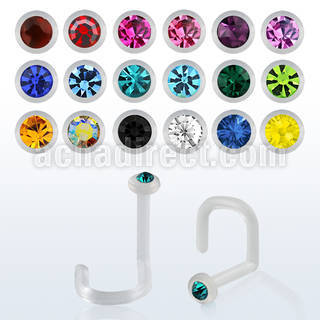 binswc piercing nariz l bio flexible transparente 1mm cristal redondo 1 5mm venta
