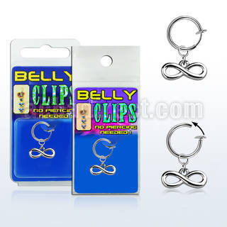 blcp618 piercing falso clip ombligo infinito colgado 1 pieza al por mayor