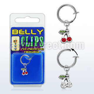 blcpt85 piercing falso clip ombligo cerezas cristal s 1 pieza distribuidor
