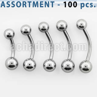 blk195 surtido piercings 100 piercings ombligo acero quirurgico bolas 5 6mm venta