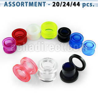 blk253 surtido piercings surtido 44 24 dilataciones tunel tornillo acrilicas mayorista