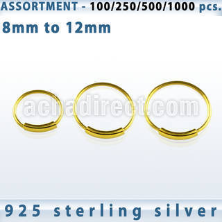 blk291 surtido por mayor aros nariz plata aros nariz continuos plata 925 oro 18 kts 0 6mm al por mayor