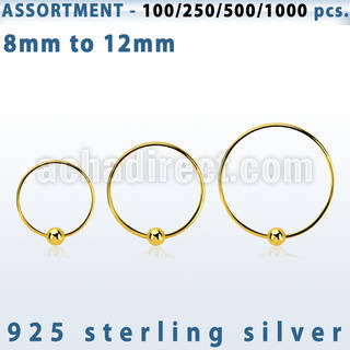 blk292 surtido por mayor aros nariz plata aros nariz plata 925 bola oro 18 kts 0 6mm distribuidor mayorista