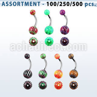 blk330 316l steel belly banana w 5 8mm bullseye uv ball