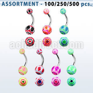 blk333 316l steel belly banana with 5 8mm spider web uv ball