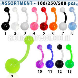 blk339 acrylic uv belly banana with 5 8mm acrylic uv ball