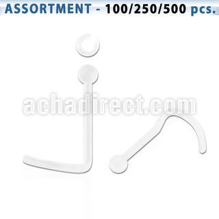 blk543 surtido piercings surtido retainers piercing nariz l bio flexible transparente bola 2mm al por mayor