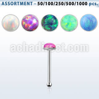 blk565 surtido por mayor piercings nariz plata piercings nariz hueso plata 925 0 6mm opalos sinteticos redondos 2mm venta