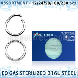 blk675 eo gas sterilized 316l steel hinged segment ring