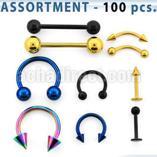 blk89 bulk of anodized surgical steel body jewelry basics