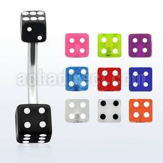 bn2uvdi piercing ombligo acero quirurgico dados acrilico uv 4 distribuidor mayorista