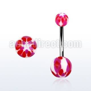 bndxz steel belly banana w balls w a red white star pattern