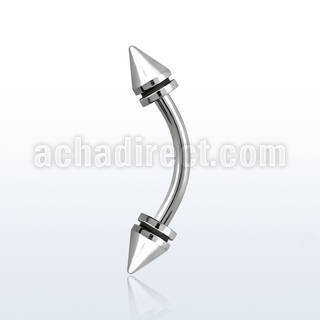 bne2sp surgical steel eyebrow banana with 6 x 3 mm ball