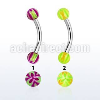 bnedxv banana ceja acero quirurgico bolas 3mm acrilico flor 516 8mm venta