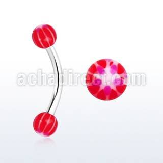 bnedxz banana ceja acero quirurgico bolas 3mm acrilico estrella roja blanca 516 8mm distribuidor