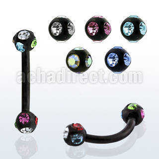 bnekc3 banana acero quirurgico anodizado bolas multi joya 3mm distribuidor
