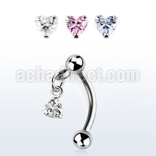 bnerv6 banana ceja acero quirurgico bolas 3mm zirconita corazon 3mm 6mm distribuidor
